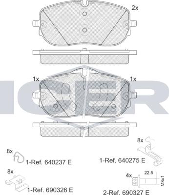 Icer 182431-208 - Тормозные колодки, дисковые, комплект autodnr.net