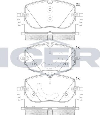 Icer 182432 - Тормозные колодки, дисковые, комплект autodnr.net