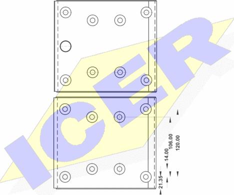 Icer 21 9494 00 - Комплект гальмівних черевиків, барабанні гальма autocars.com.ua