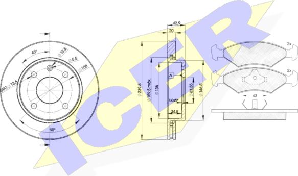 Icer 30329-1064 - Дисковый тормозной механизм, комплект avtokuzovplus.com.ua