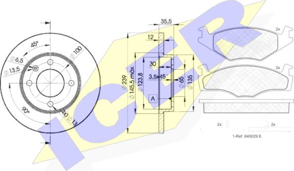 Icer 30460-3300 - Дисковый тормозной механизм, комплект avtokuzovplus.com.ua