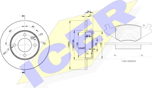 Icer 30461-3325 - Дисковый тормозной механизм, комплект avtokuzovplus.com.ua