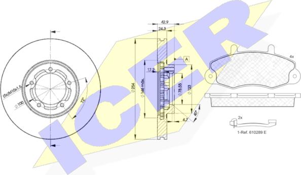 Icer 30896-5610 - Комплект гальм, дисковий гальмівний механізм autocars.com.ua