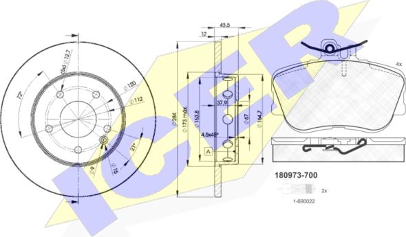 Icer 30973-3180 - Дисковый тормозной механизм, комплект avtokuzovplus.com.ua