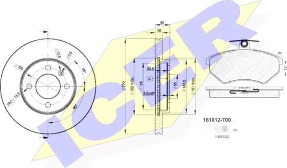 Icer 31012-3790 - Дисковый тормозной механизм, комплект avtokuzovplus.com.ua