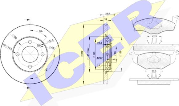 Icer 31130-5303 - Дисковый тормозной механизм, комплект avtokuzovplus.com.ua