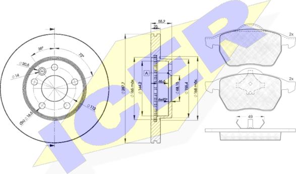 Icer 31139-1093 - Дисковый тормозной механизм, комплект avtokuzovplus.com.ua