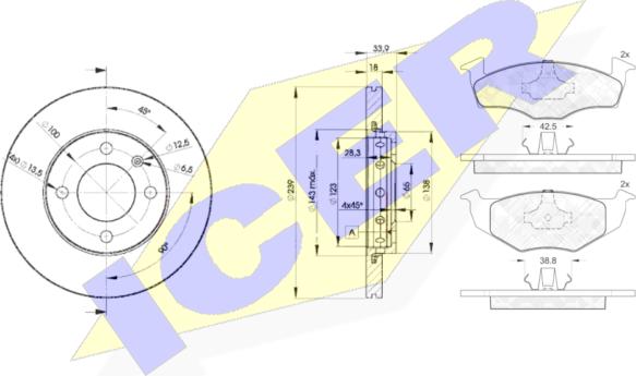 Icer 31178-5303 - Комплект гальм, дисковий гальмівний механізм autocars.com.ua