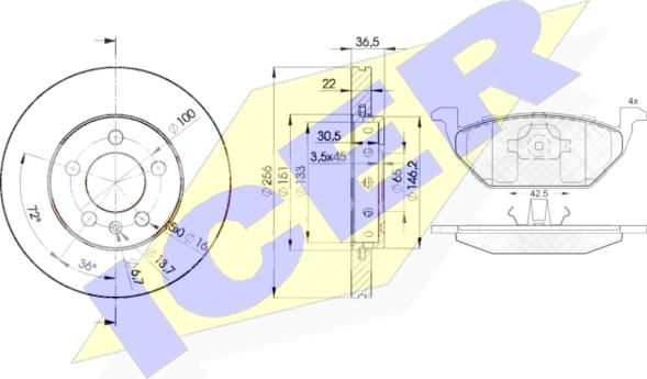 Icer 31184-5602 - Дисковый тормозной механизм, комплект avtokuzovplus.com.ua