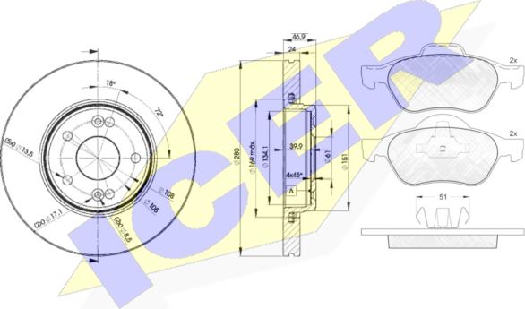 Icer 31431-2234 - Дисковый тормозной механизм, комплект avtokuzovplus.com.ua