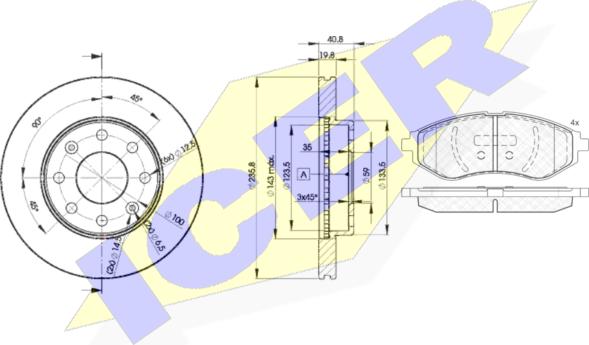 Icer 31566-4633 - Дисковый тормозной механизм, комплект avtokuzovplus.com.ua