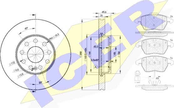 Icer 31567-5615 - Дисковый тормозной механизм, комплект avtokuzovplus.com.ua