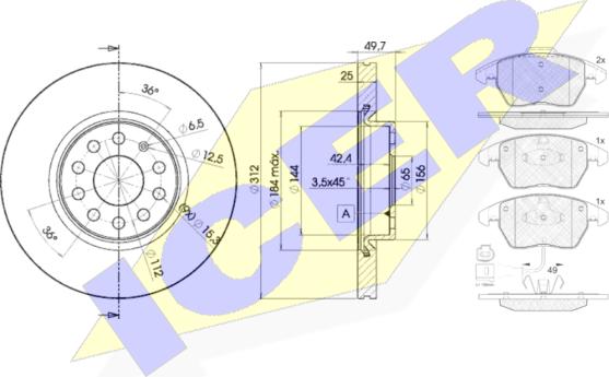 Icer 31567-5618 - Дисковый тормозной механизм, комплект avtokuzovplus.com.ua