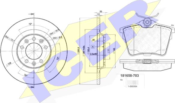 Icer 31658-4609 - Дисковый тормозной механизм, комплект avtokuzovplus.com.ua