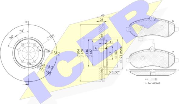 Icer 31802-4755 - Дисковый тормозной механизм, комплект avtokuzovplus.com.ua