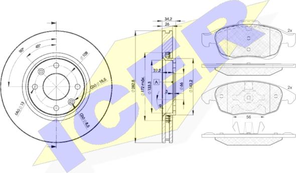 Icer 31852-4752 - Дисковый тормозной механизм, комплект avtokuzovplus.com.ua