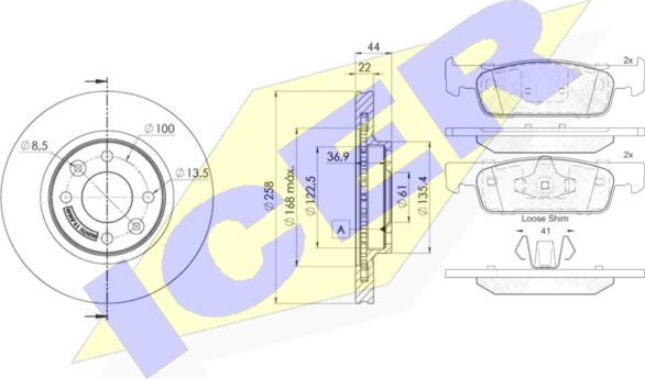 Icer 32115-3108 - Дисковый тормозной механизм, комплект avtokuzovplus.com.ua