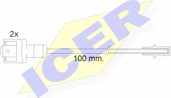 Icer 610010 E C - Сигналізатор, знос гальмівних колодок autocars.com.ua