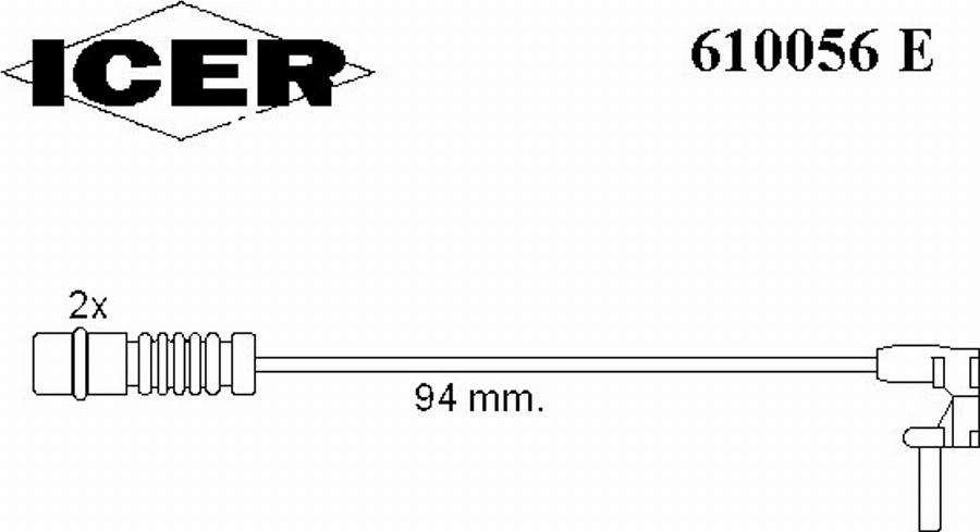 Icer 610056 E - Сигнализатор, износ тормозных колодок autodnr.net