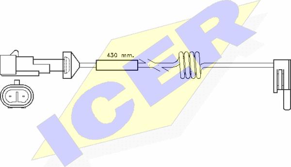 Icer 610235 E C - Сигнализатор, износ тормозных колодок autodnr.net