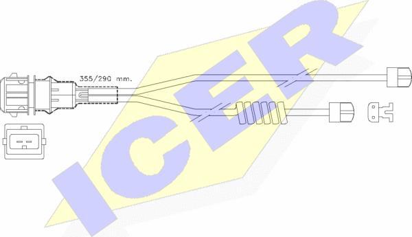 Icer 610254 E C - Сигнализатор, износ тормозных колодок autodnr.net