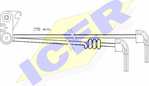 Icer 610280 E C - Сигналізатор, знос гальмівних колодок autocars.com.ua