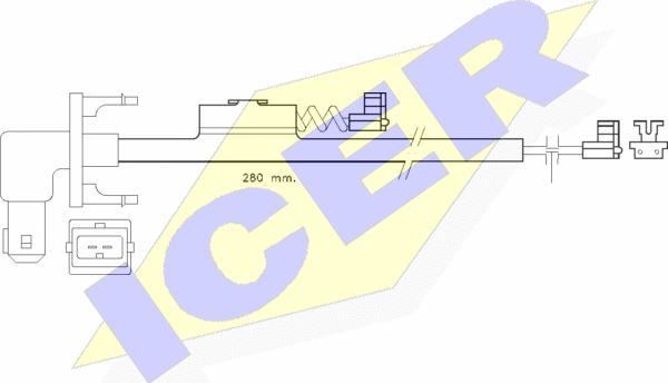 Icer 610288 E C - Сигнализатор, износ тормозных колодок avtokuzovplus.com.ua