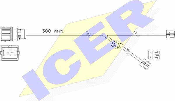 Icer 610304 E C - Сигналізатор, знос гальмівних колодок autocars.com.ua