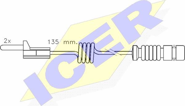 Icer 610405 E C - Сигналізатор, знос гальмівних колодок autocars.com.ua