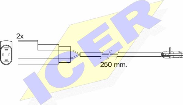 Icer 610412 E C - Сигналізатор, знос гальмівних колодок autocars.com.ua