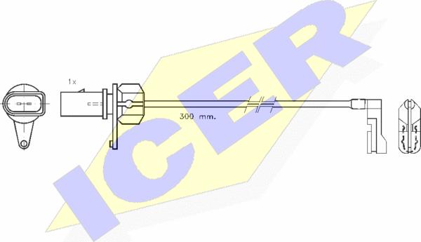 Icer 610459 E C - Сигналізатор, знос гальмівних колодок autocars.com.ua