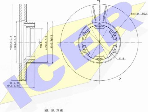 Icer 78BD0013-2 - Тормозной диск avtokuzovplus.com.ua