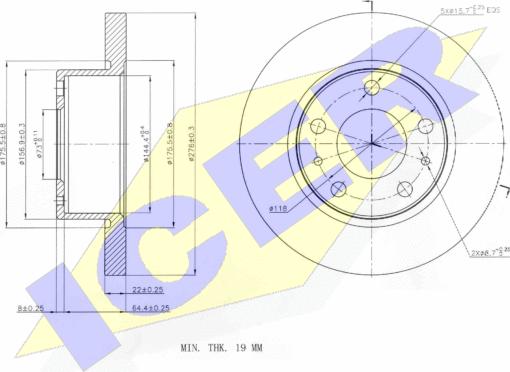 Icer 78BD0016-2 - Тормозной диск avtokuzovplus.com.ua