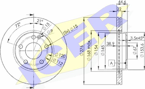 Icer 78BD0111-2 - Тормозной диск avtokuzovplus.com.ua