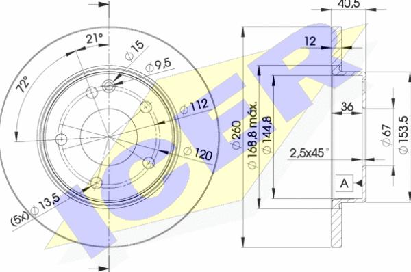 Icer 78BD0112-2 - Тормозной диск avtokuzovplus.com.ua