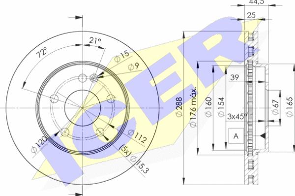 Icer 78BD0117-2 - Тормозной диск avtokuzovplus.com.ua