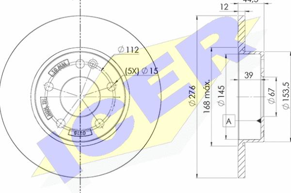 Icer 78BD0118-2 - Тормозной диск avtokuzovplus.com.ua