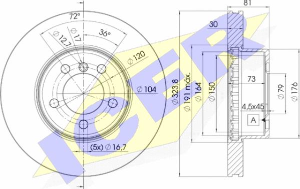 Icer 78BD0265-2 - Тормозной диск avtokuzovplus.com.ua