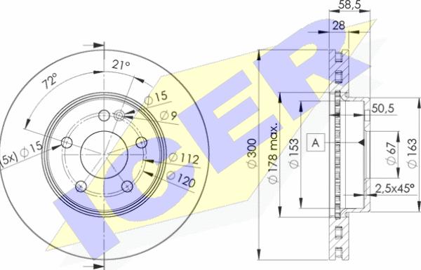 Icer 78BD0415-2 - Тормозной диск avtokuzovplus.com.ua