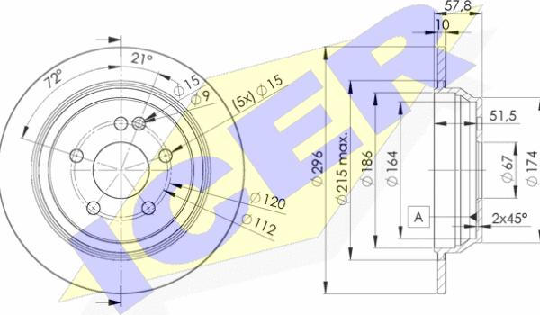 Icer 78BD0416-2 - Тормозной диск avtokuzovplus.com.ua