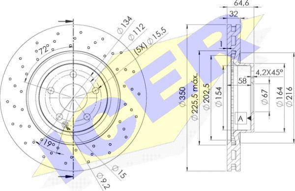 Icer 78BD0419-1 - Тормозной диск avtokuzovplus.com.ua