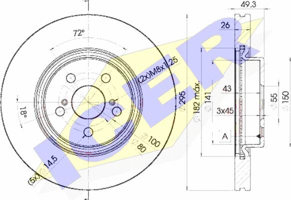 Icer 78BD0505-2 - Тормозной диск avtokuzovplus.com.ua