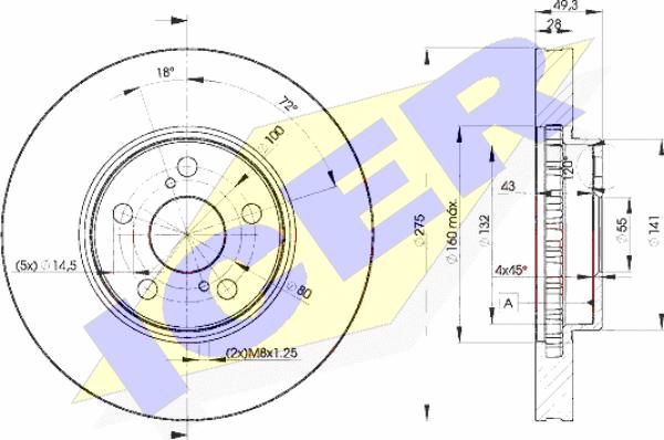 Icer 78BD0600-2 - Тормозной диск avtokuzovplus.com.ua