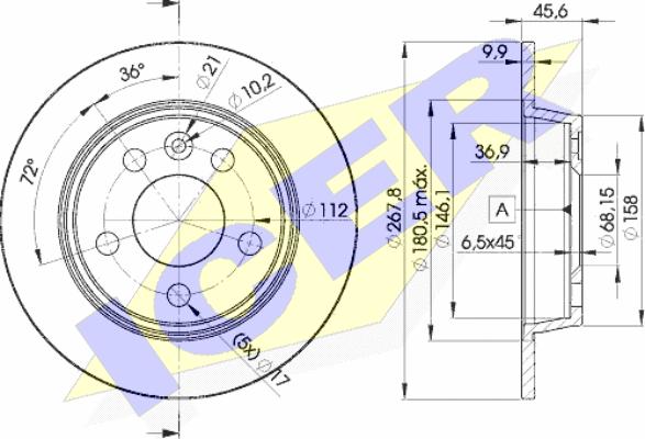 Icer 78BD1094-2 - Тормозной диск avtokuzovplus.com.ua