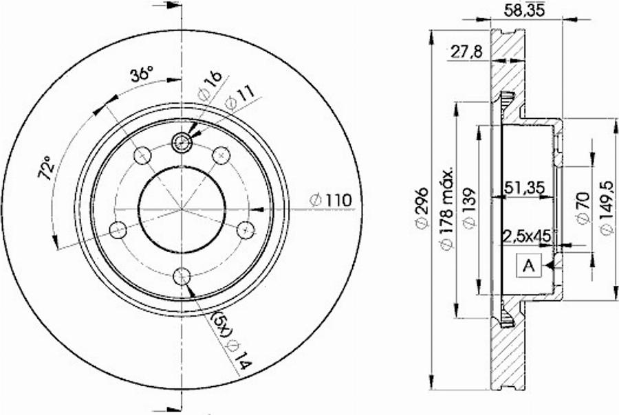 Icer 78BD1134 - Тормозной диск autodnr.net