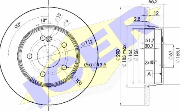 Icer 78BD1213-2 - Тормозной диск avtokuzovplus.com.ua