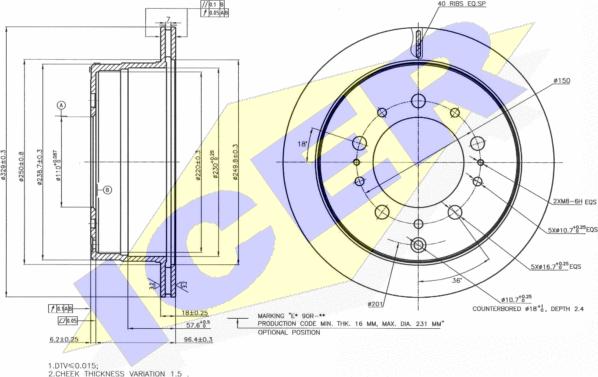 Icer 78BD1264-1 - Тормозной диск autodnr.net