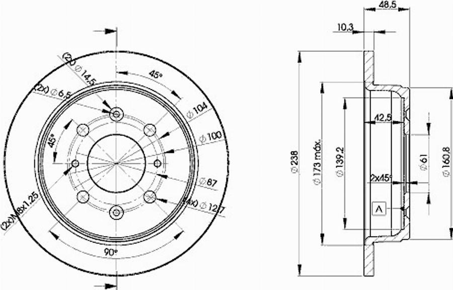 Icer 78BD1703 - Гальмівний диск autocars.com.ua