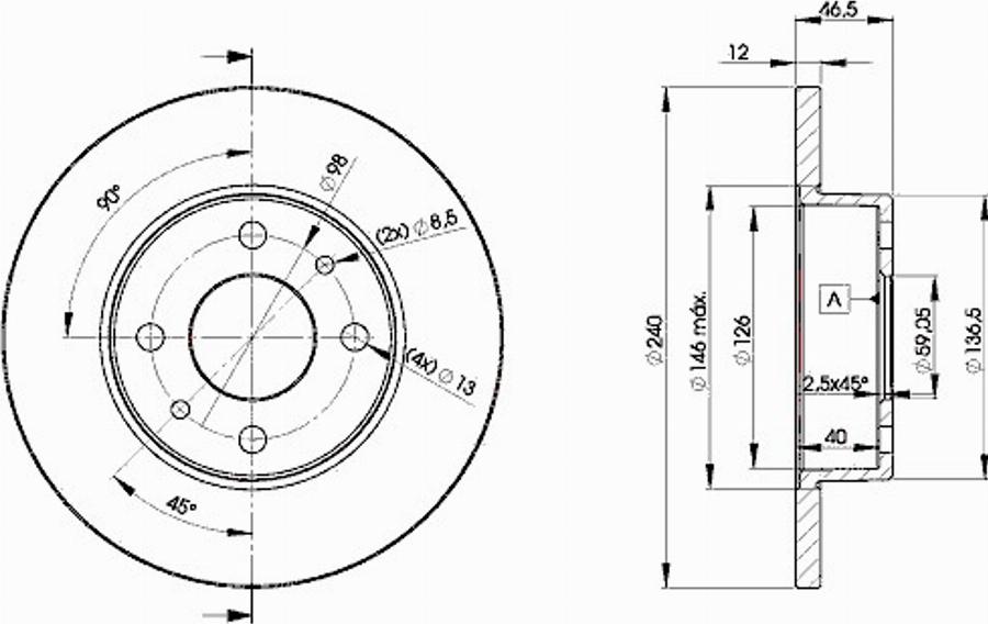 Icer 78BD1815 - Гальмівний диск autocars.com.ua