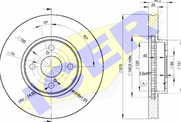 Icer 78BD2080-2 - Тормозной диск avtokuzovplus.com.ua